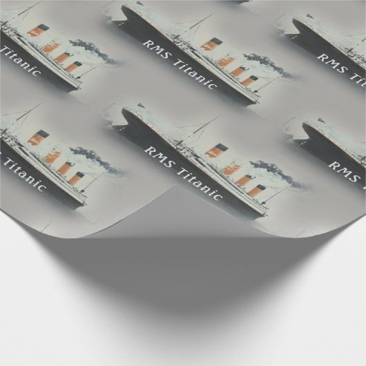 Vintaeg Titanic Classic White Star Line Schiff Geschenkpapier (Ecke)
