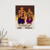 Vintag1934 Siehe India Darjeeling Lama Dance Trave Poster (Küche)