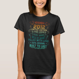 Vintag 10 Jahre alt November 2012 10. Geburtstag T-Shirt