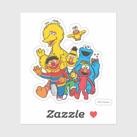 Vintag 123 Sesamstraße Aufkleber (Blatt)