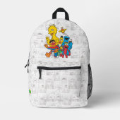 Vintag 123 Sesamstraße Bedruckter Rucksack (Vorderseite)