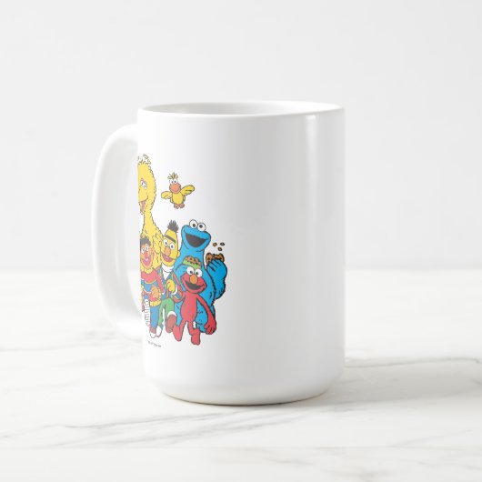 Vintag 123 Sesamstraße Kaffeetasse (Vorderseite Links)