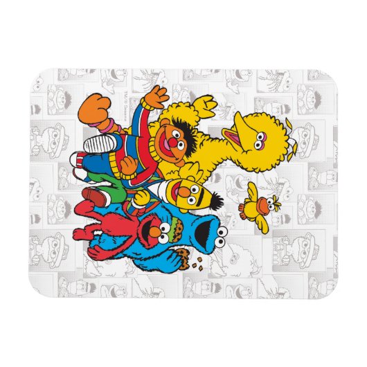 Vintag 123 Sesamstraße Magnet (Horizontal)