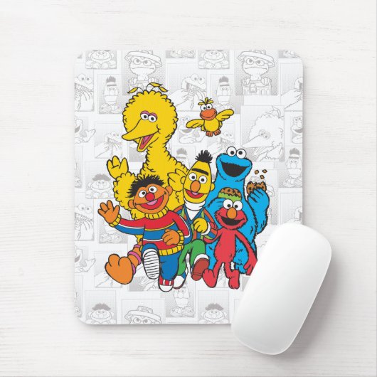 Vintag 123 Sesamstraße Mousepad (Mit Mouse)
