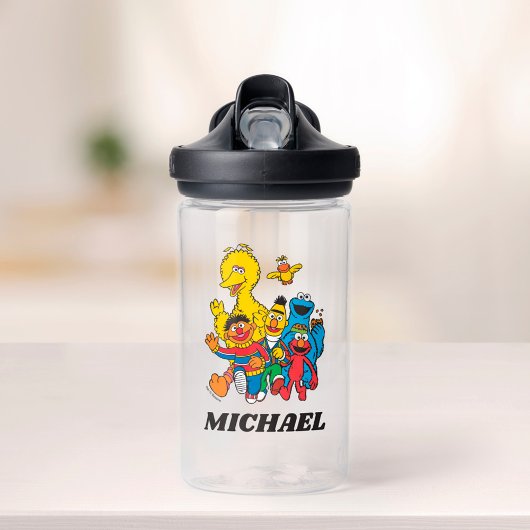 Vintag 123 Sesamstraße | Name hinzufügen Trinkflasche