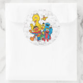 Vintag 123 Sesamstraße Runder Aufkleber (Tasche)