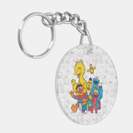 Vintag 123 Sesamstraße Schlüsselanhänger (Vorderseite links)