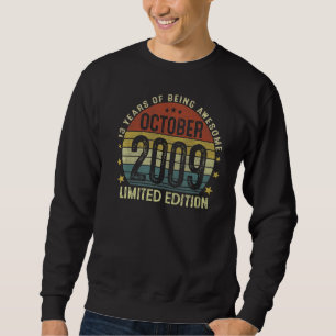 Vintag 13. Geburtstag Oktober 2009 13 Jahre alt Sweatshirt