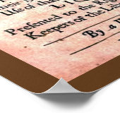 Vintag 1674 Frauenantrag gegen Kaffeepapiere Poster (Ecke)