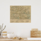 Vintag 1692 Karte von Salem MA (1866) Poster (Küche)