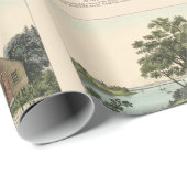 Vintag 1732 George Washington Birthplace Pattern Geschenkpapier (Rolleneckpunkt)