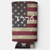 Vintag 1776 amerikanische Flagge Selters Dosenkühler (Vorderseite)