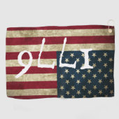Vintag 1776 Amerikanischer Flaggenpatriotisch Golfhandtuch (Horizontal)