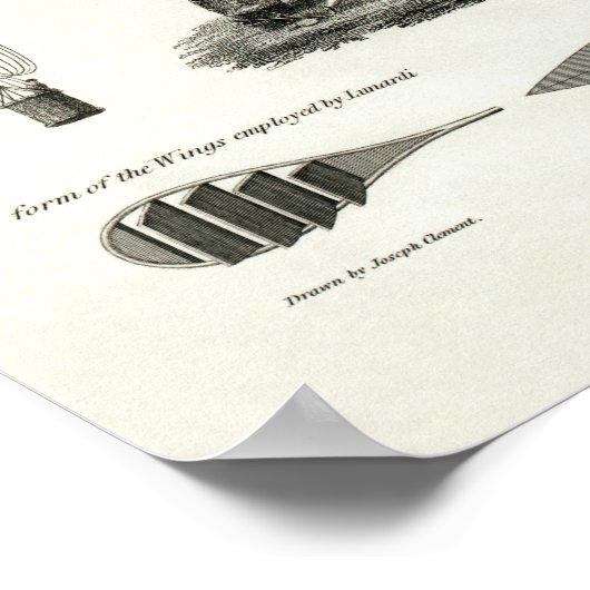 Vintag 1818 Luftfahrt Poster (Ecke)