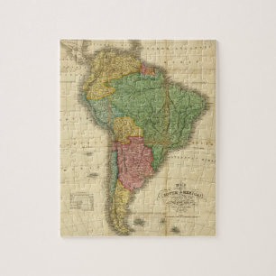 Vintag 1826 South America Map von Anthony Finley Puzzle