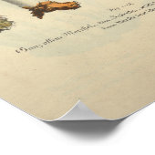 Vintag 1831 Mushroom Variety Green Brown Print Poster (Ecke)