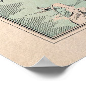 Vintag 1831 USA Karte Poster (Ecke)