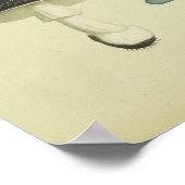 Vintag 1841 Rot-Blau-Pilze-Pilze Kunstdrucken Poster (Ecke)