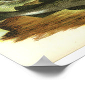 Vintag 1859 Kabeljaufisch Fisch Print FolkArt Poster (Ecke)