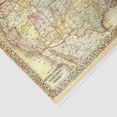 Vintag 1861 - 1889 USA Karte Seidenpapier (Ausschnitt)