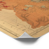 Vintag 1878 Yellowstone Park Map, Wyoming, Montan Poster (Ecke)