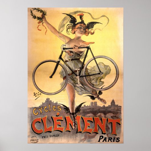 Vintag 1883 Jugendstil-Fahrrad Poster (Vorne)