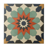 Vintag 1884 Keramik Zierarbeit Fliese (Vorderseite)