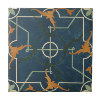 Vintag 1884 Kunst der Zierarbeit Keramik Fliese