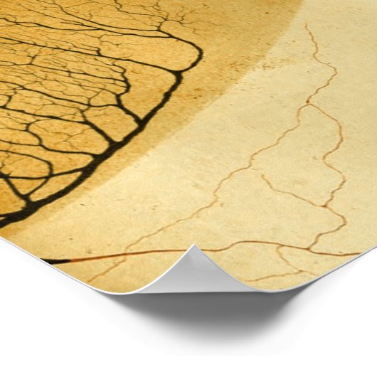 Vintag 1886 Nerven des Zentralnervensystems Poster (Ecke)