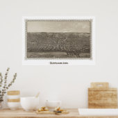 Vintag 1887 Cleveland Ohio View Poster (Küche)