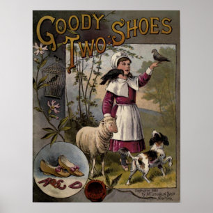 Vintag 1888 Buchcover Goody-Two Shoes Poster