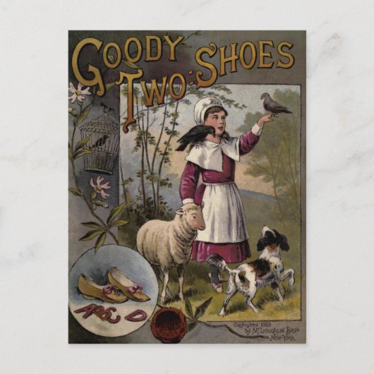 Vintag 1888 Buchcover Goody-Two Shoes Postkarte (Vorderseite)