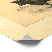 Vintag 1888 Bull Print Poster (Ecke)