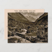 Vintag, 1890, Eisenbahnzug in Grindelwald Postkarte (Vorne/Hinten)