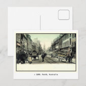Vintag 1890 Perth, Australien Postkarte (Vorne/Hinten)