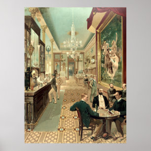Vintag 1890 Salon Poster