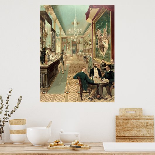 Vintag 1890 Salon Poster (Küche)