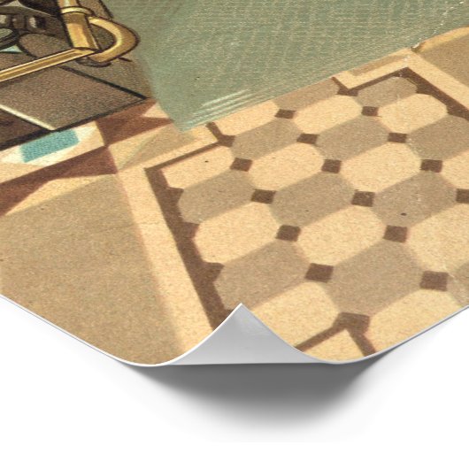 Vintag 1890 Salon Poster (Ecke)