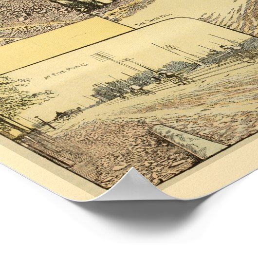 Vintag 1893 Radkunst Print Poster (Ecke)