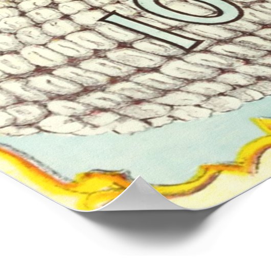 Vintag 1896 Iowa-Maiswerbung Poster (Ecke)