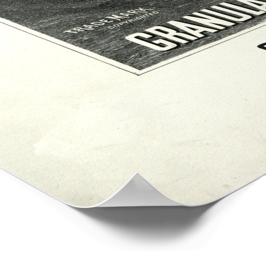 Vintag 1896 Kaffeewerbung Poster (Ecke)