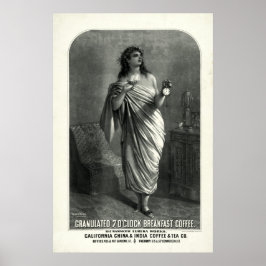 Vintag 1896 Kaffeewerbung Poster