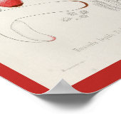 Vintag 1899 Pilze Rote Kappe Kunstdrucken Poster (Ecke)