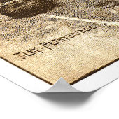 Vintag 1900 Rugby Print Poster (Ecke)