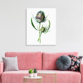 Vintag 1902 Schottische Thistle Antique Wilde Blum Leinwanddruck (Insitu (Wohnzimmer))