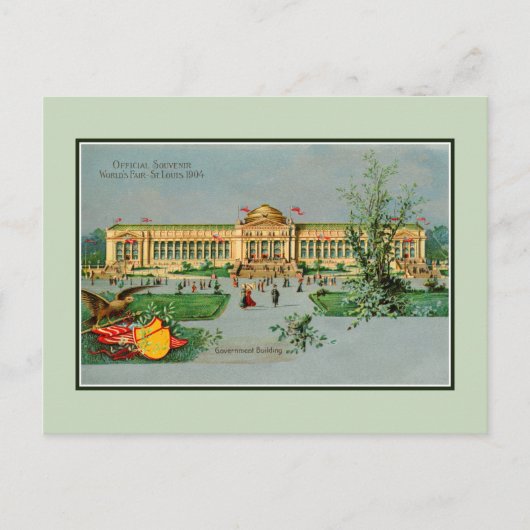Vintag 1904 Offiziell Souvenir St. Louis Messe Postkarte (Vorderseite)