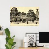 Vintag 1905 Louvre, Paris, Frankreich Poster (Heimbüro)