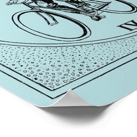 Vintag 1907 Fünf Bühnen Biketrinnen Poster (Ecke)