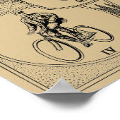 Vintag 1907 Fünf Bühnen Biketrinnen Poster (Ecke)