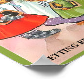 Vintag 1907 Kätzchen Vorbereitung für Schulkopie Poster (Ecke)